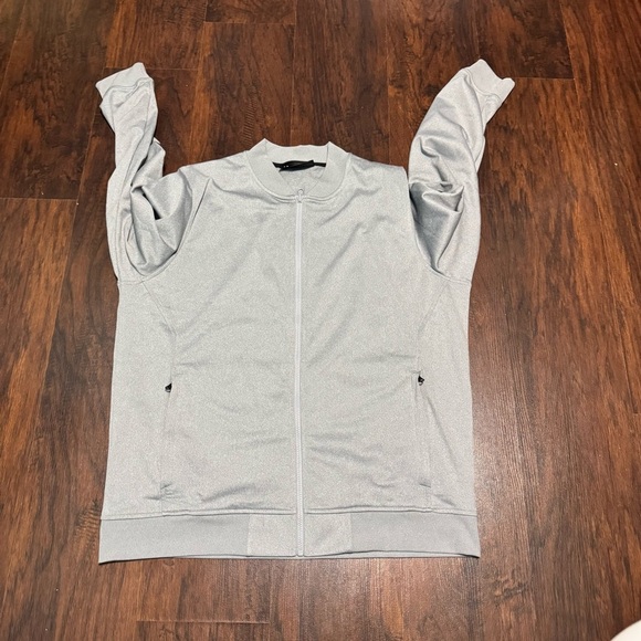 Under Armour Cold Gear Gray Zip-Up Jacket zippered pocket loose fit size XXL EUC - Picture 7 of 10